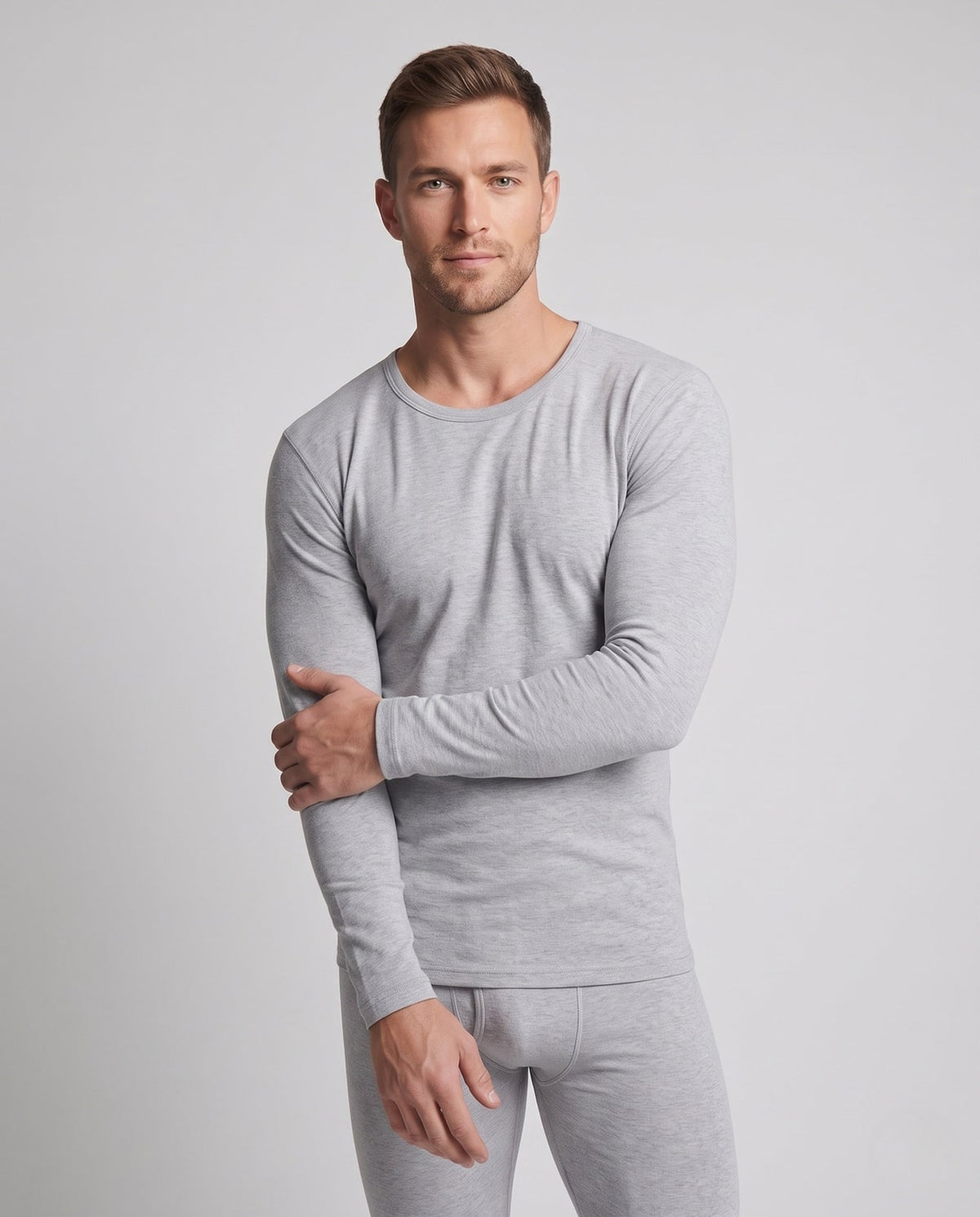 Thermo Shirt Langarm Herren mit V-Ausschnitt, Enganliegend 2