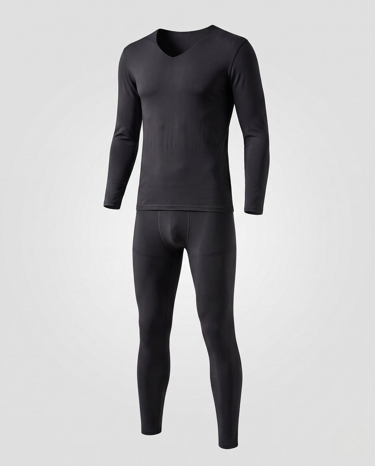 Thermo Shirt Langarm Herren mit V-Ausschnitt, Enganliegend 5