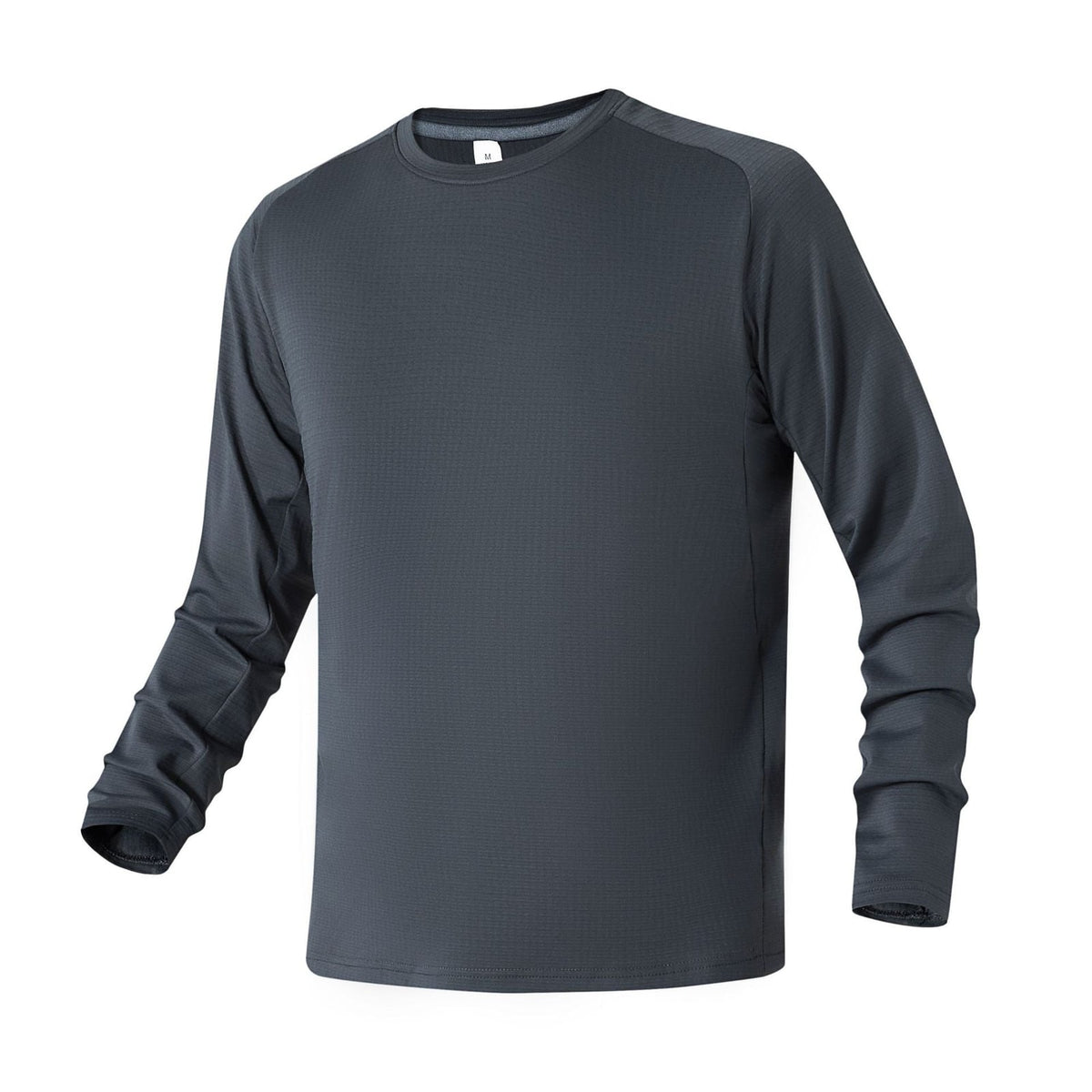 Thermo Shirt Langarm für Herren mit Waffelstruktur in Dunkelgrau