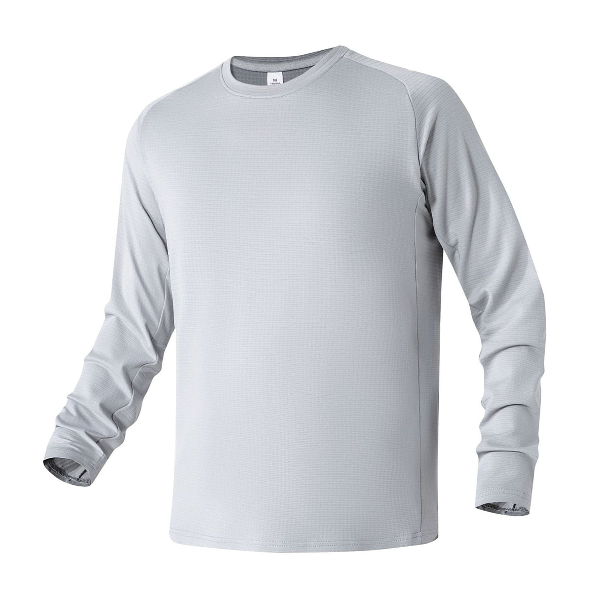 Thermo Shirt Langarm für Herren mit Waffelstruktur in Hellgrau