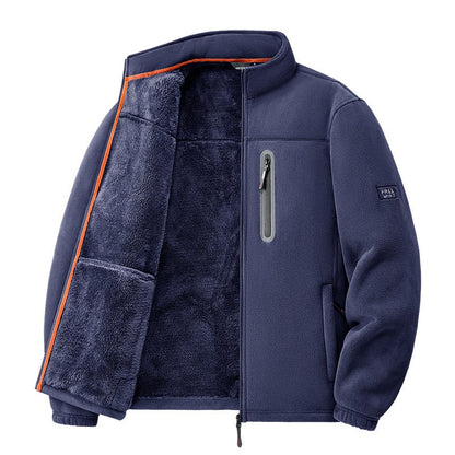 Thermojacke Herren, Winddichte Fleecejacke mit Teddyfutter 6