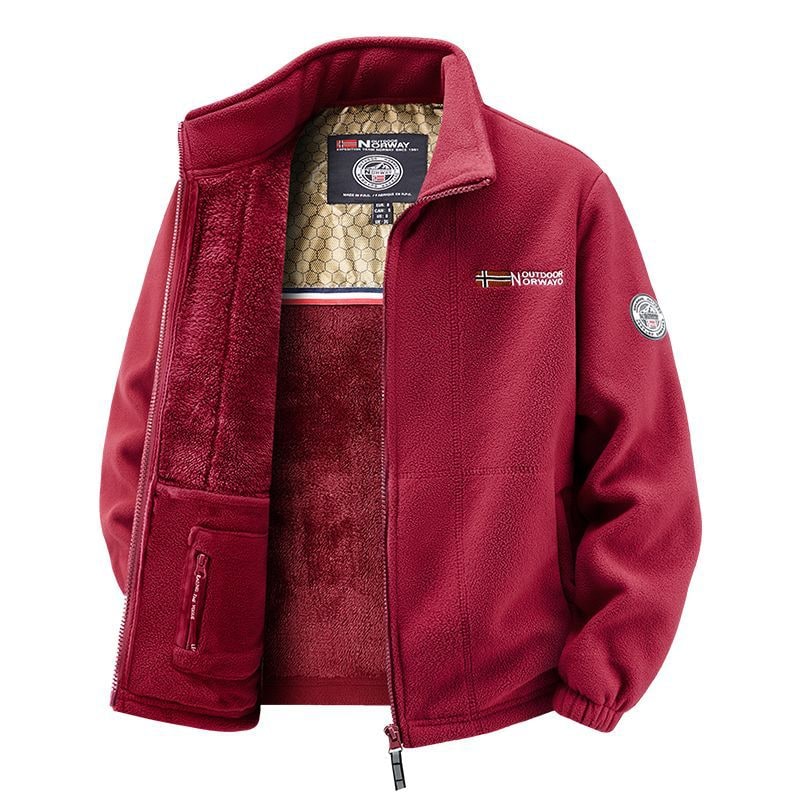 Thermojacke Herren mit Teddyfutter, Warme Fleecejacke 2