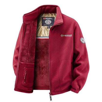 Thermojacke Herren mit Teddyfutter, Warme Fleecejacke 2