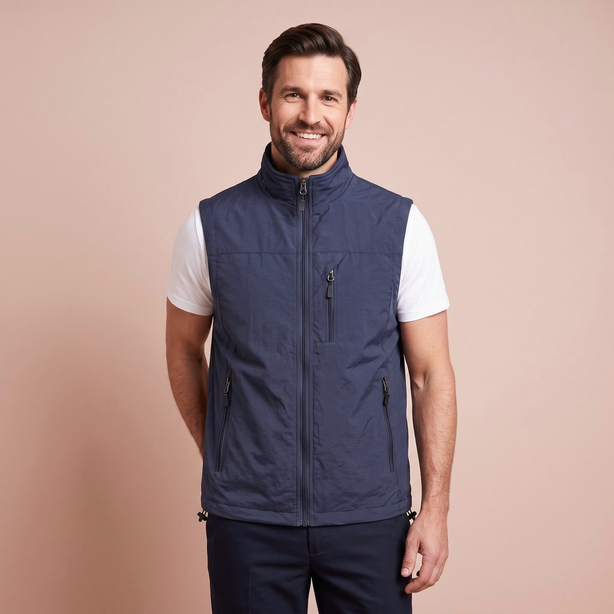 Thermojacke Herren ohne Ärmel, Winddichte Steppweste 1