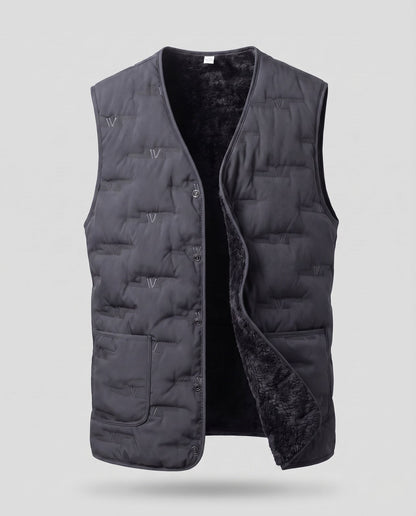 Thermojacke Weste Herren, Steppweste mit Teddyfutter 4