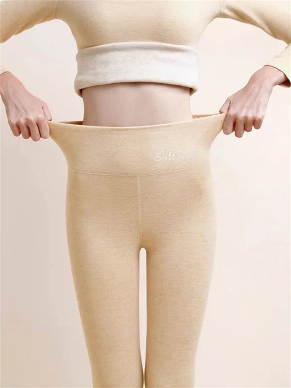 Thermoleggings Damen mit Fleece Futter und hohem Bund 7