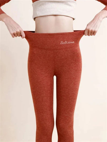 Thermoleggings Damen mit Fleece Futter und hohem Bund 8