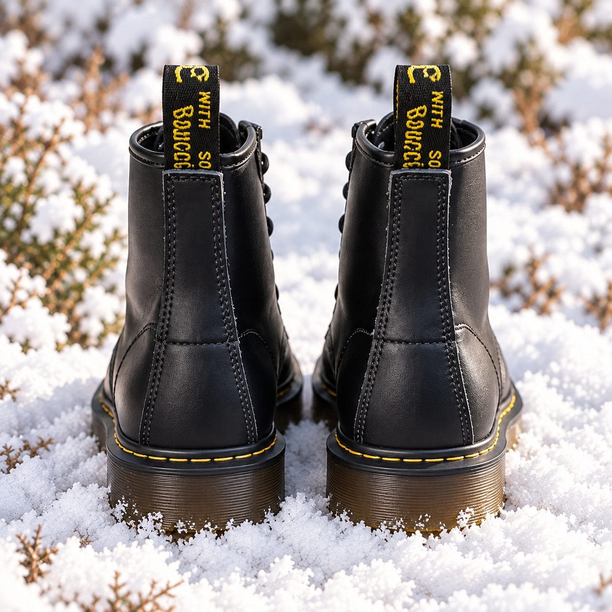Fersenansicht der Schnürstiefel mit Fersenlasche 3