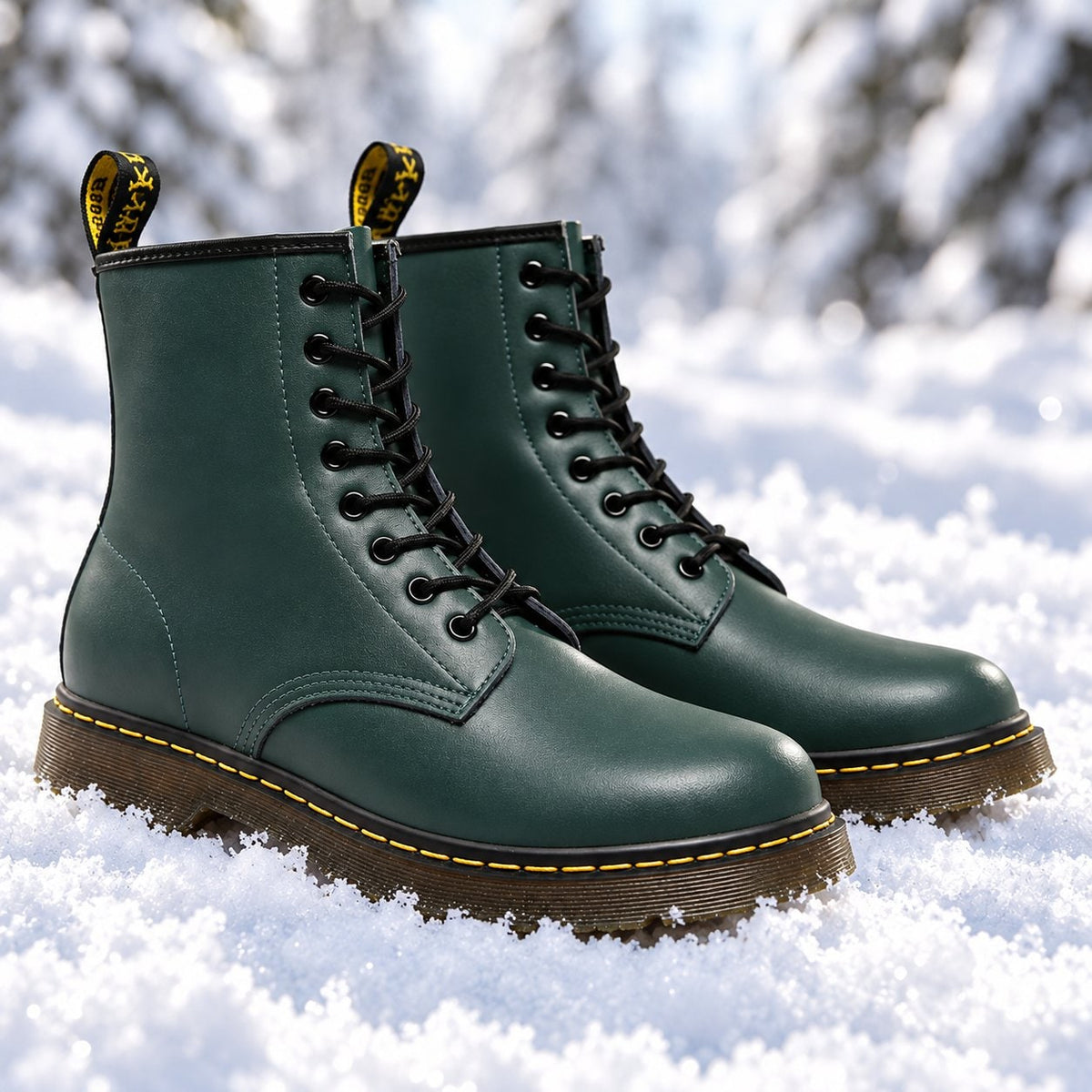 Schnürstiefel in Grün 9