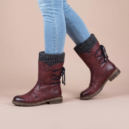 Wasserdichte Stiefel für Damen in Bordeaux
