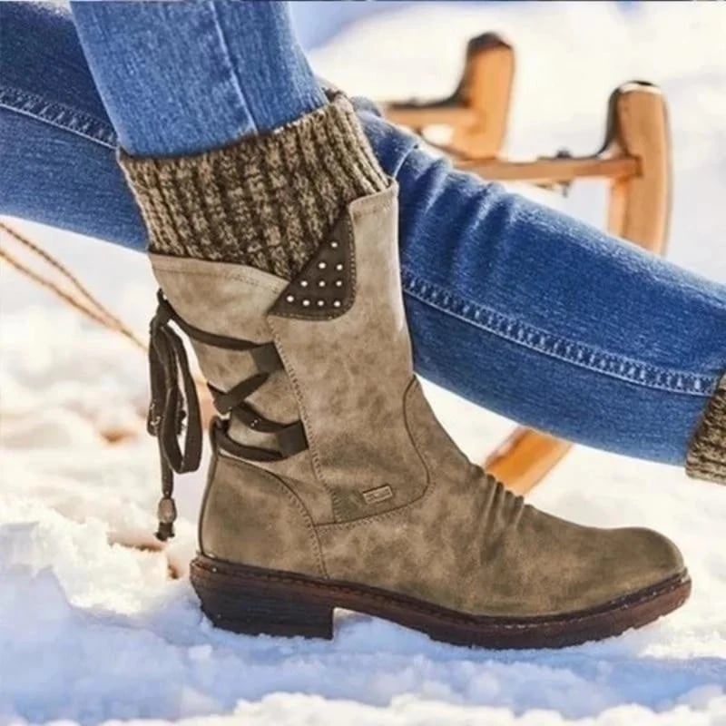 Wasserdichte Stiefel für Damen in Khaki