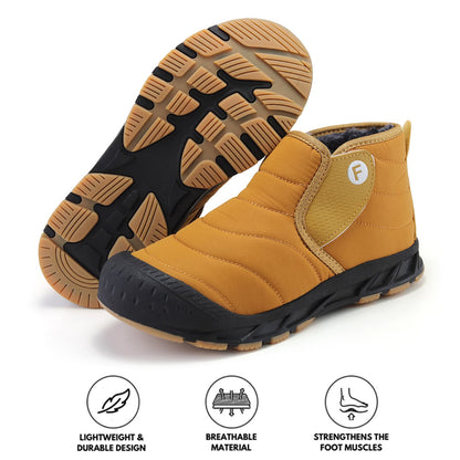 Schneestiefel Damen in Senfgelb mit Profilsohle