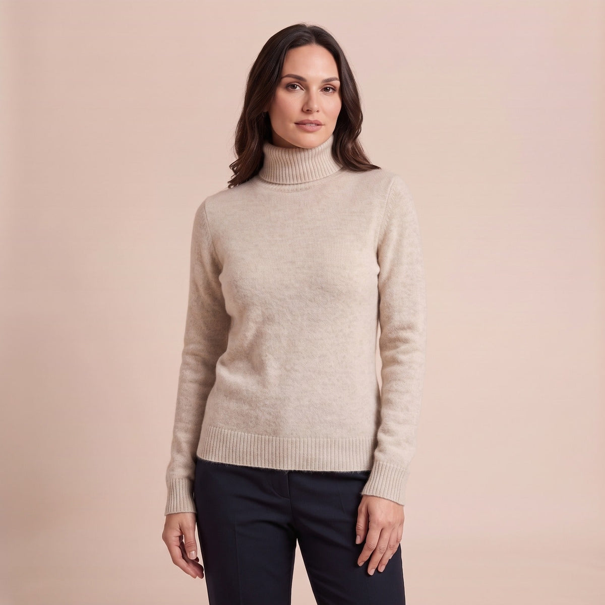Rollkragenpullover Damen aus weichem Feinstrick 1