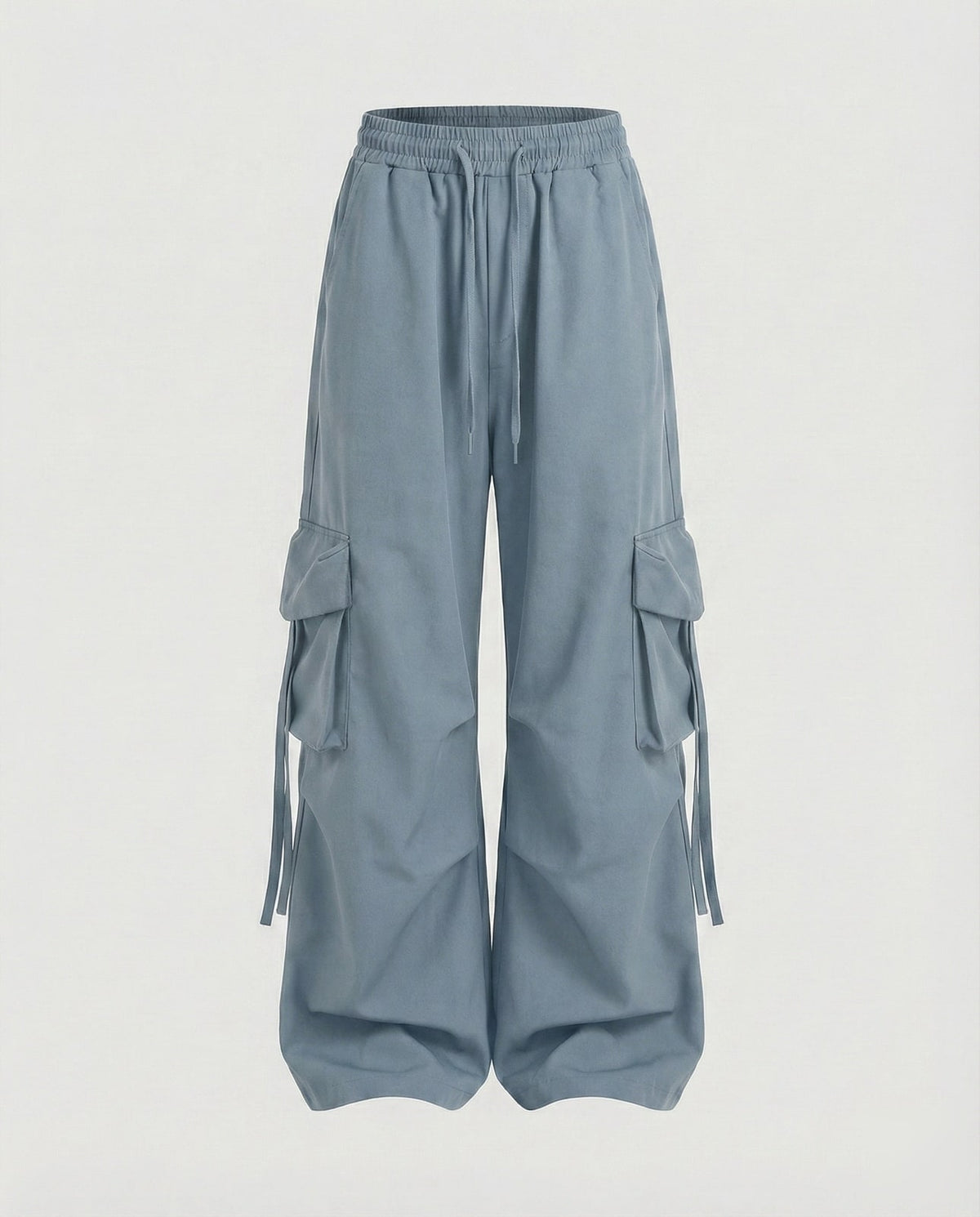 Baggy Cargohose Damen weit mit Tunnelzug und Bindebändern 6