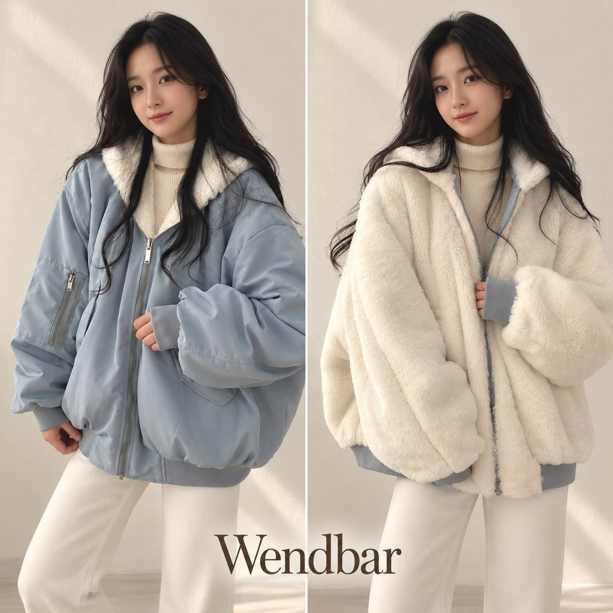Blaue Wendejacke beide Seiten 4