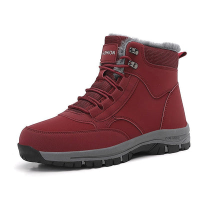 Winter-Boots für Damen in Bordeaux, Seitenansicht