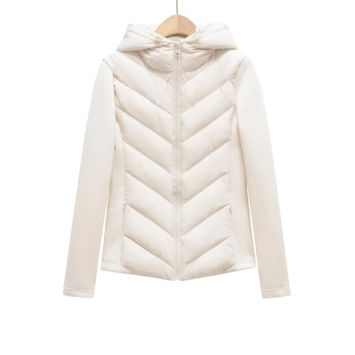 Winterjacke Damen leicht in Cremeweiß