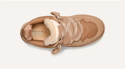 Winterstiefel Damen in Sand mit Fleecefutter, Ansicht von oben
