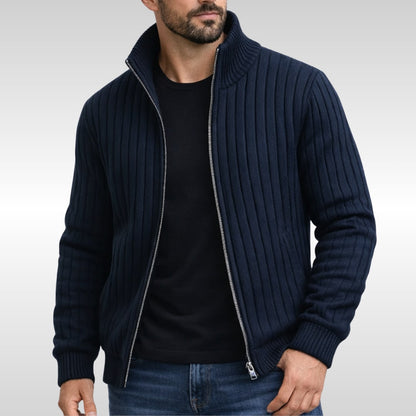 Zip Cardigan für Herren in Dunkelblau